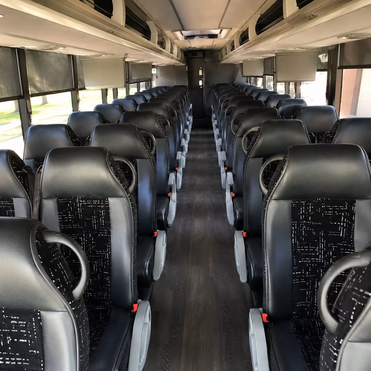 56 passenger charter bus interior