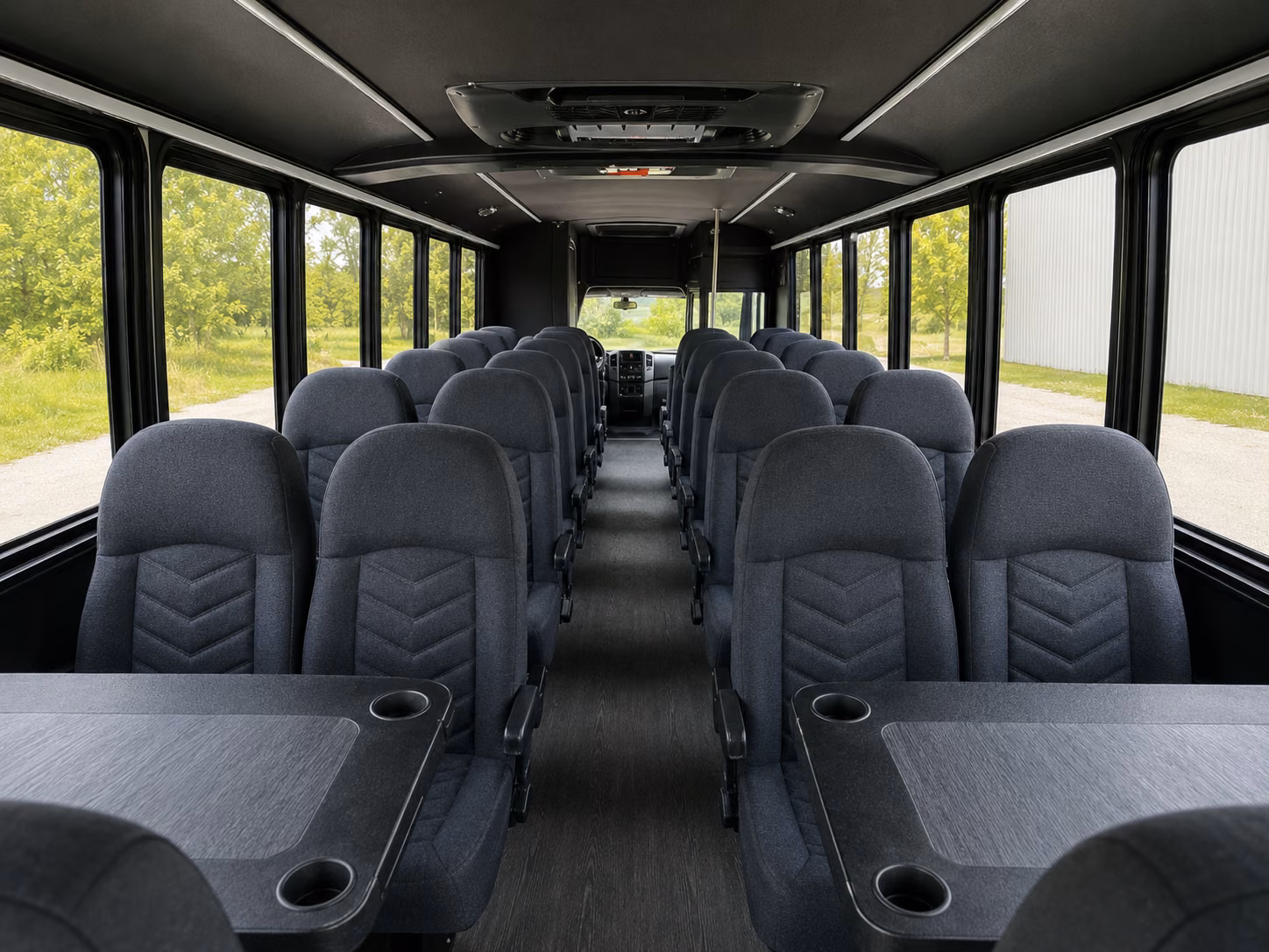 broomfield 18 passenger minibus inside