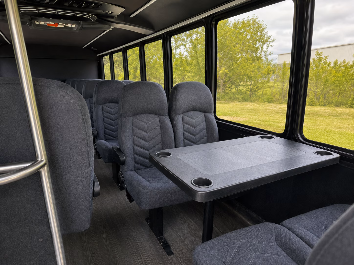 broomfield 18 passenger minibus interior