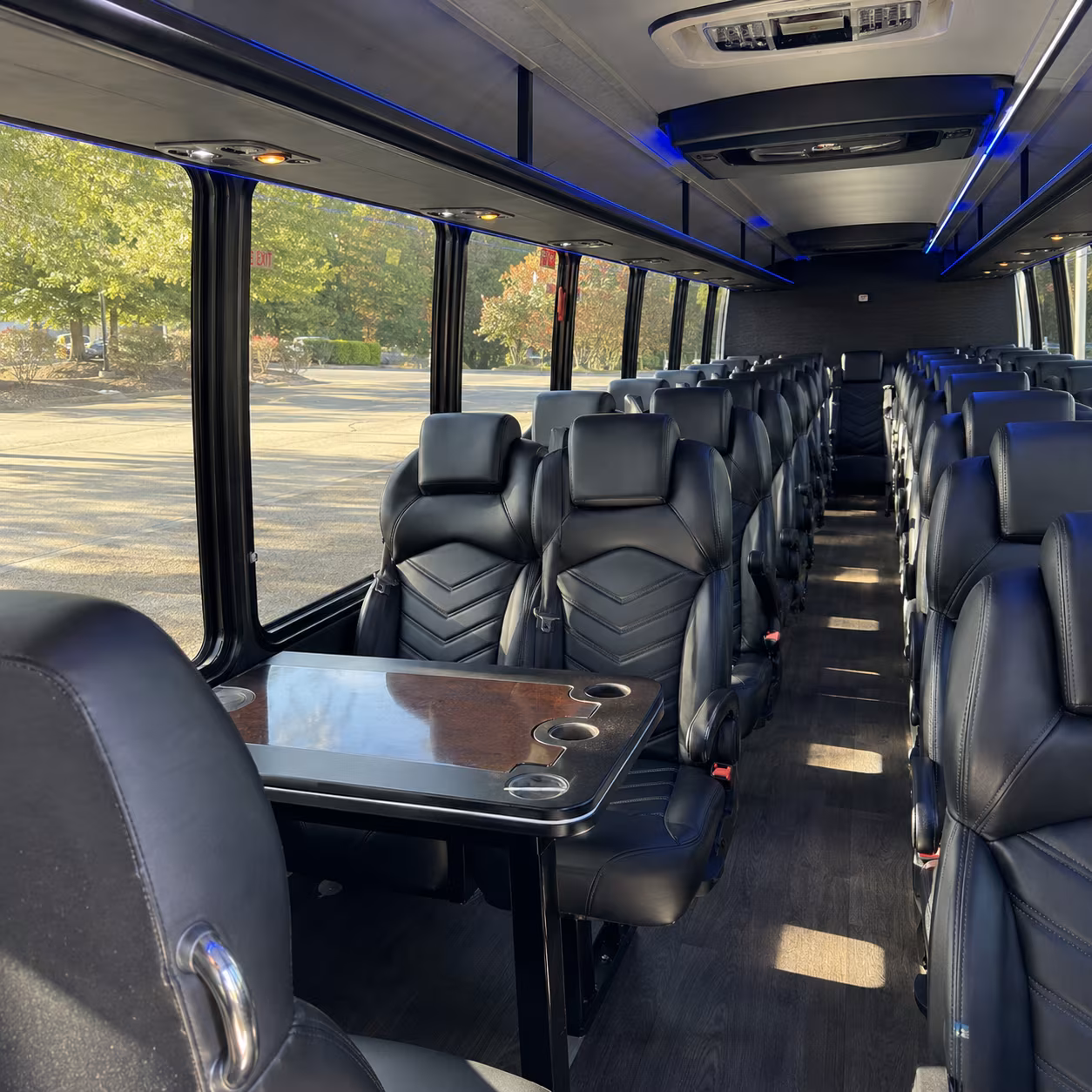 broomfield 25 passenger minibus interior
