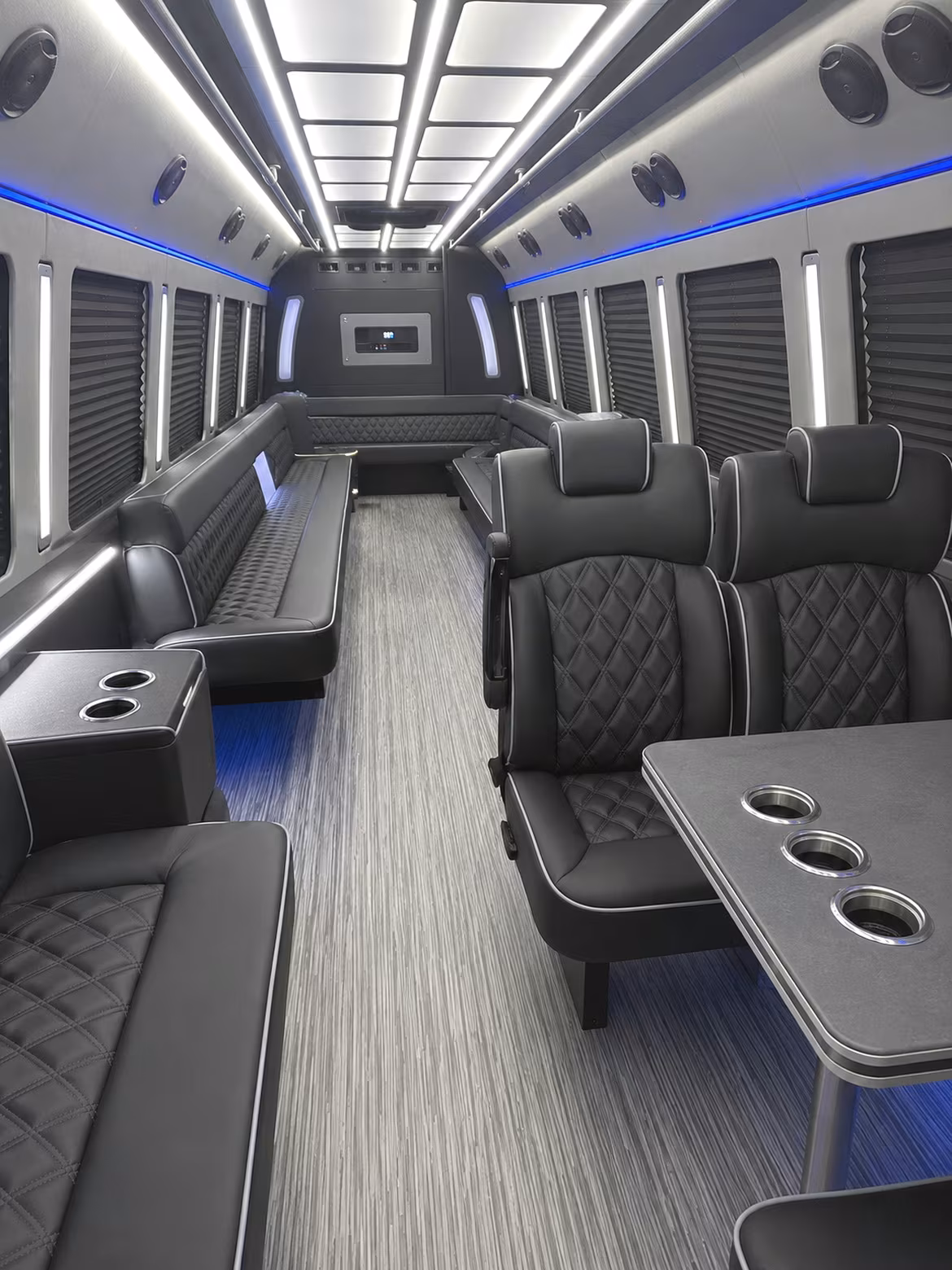 broomfield 25 passenger party bus inside