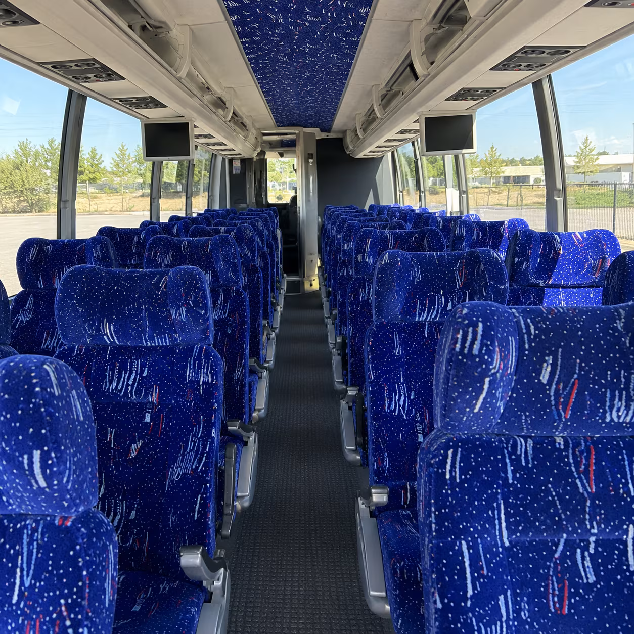 broomfield 56 passenger charter bus inside
